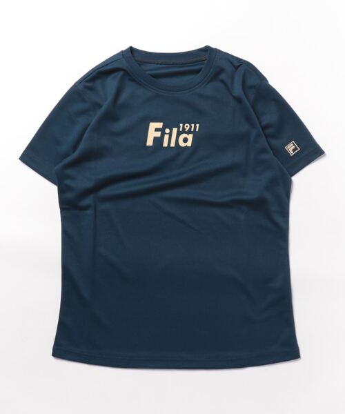 FILA（フィラ）の「【FILA:フィラ】レディースロゴ半袖Tシャツ　UV遮蔽率90%以上（Tシャツ/カットソー・レディース・ネイビー/ホワイト/ブラック・MEDIUM/LARGE/X-LARGE）」の3枚目の写真
