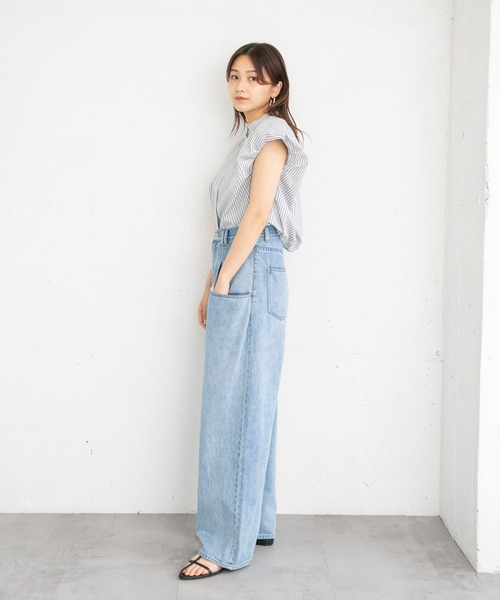 KBF(ケイビーエフ)の「パフスリーブストライプシャツ(シャツ/ブラウス・レディース・ホワイト系その他/ブルー系その他/グレー系その他・ONE)」の13枚目の写真