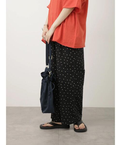 Lugnoncure（ルノンキュール）の「柄アソート綿麻ワイドパンツ（その他パンツ・レディース・ブラック/オフホワイト/ブラウン・F）」の3枚目の写真