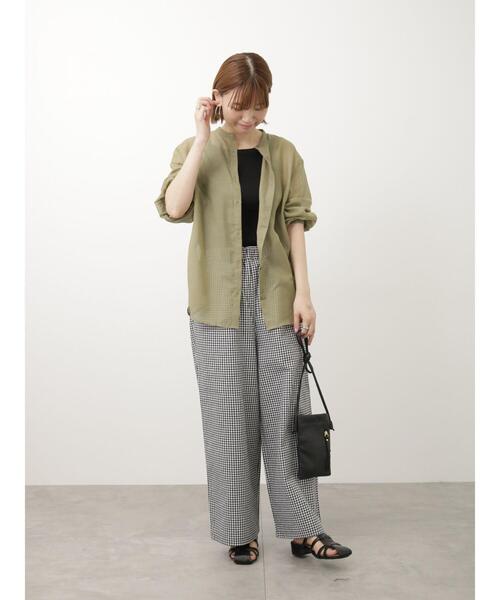 Lugnoncure（ルノンキュール）の「柄アソート綿麻ワイドパンツ（その他パンツ・レディース・ブラック/オフホワイト/ブラウン・F）」の5枚目の写真