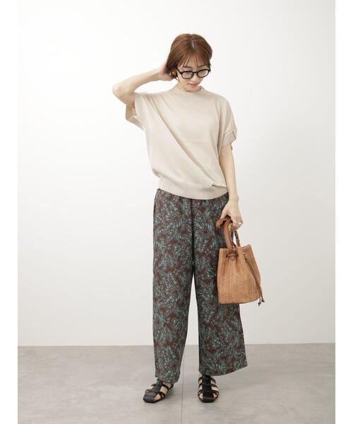 Lugnoncure（ルノンキュール）の「柄アソート綿麻ワイドパンツ（その他パンツ・レディース・ブラック/オフホワイト/ブラウン・F）」の19枚目の写真