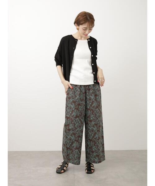 Lugnoncure（ルノンキュール）の「柄アソート綿麻ワイドパンツ（その他パンツ・レディース・ブラック/オフホワイト/ブラウン・F）」の20枚目の写真