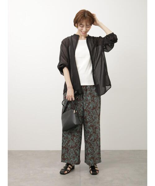 Lugnoncure（ルノンキュール）の「柄アソート綿麻ワイドパンツ（その他パンツ・レディース・ブラック/オフホワイト/ブラウン・F）」の21枚目の写真