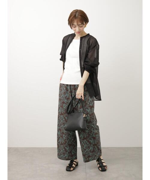 Lugnoncure（ルノンキュール）の「柄アソート綿麻ワイドパンツ（その他パンツ・レディース・ブラック/オフホワイト/ブラウン・F）」の22枚目の写真