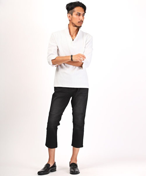LUXSTYLE(ラグスタイル)の「デニムクロップドパンツ(デニムパンツ・メンズ・インディゴブルー/ブラック/ブルー系その他・M/L/XL)」の17枚目の写真