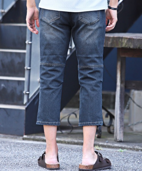 LUXSTYLE(ラグスタイル)の「デニムクロップドパンツ(デニムパンツ・メンズ・インディゴブルー/ブラック/ブルー系その他・M/L/XL)」の6枚目の写真