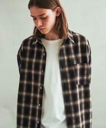 Revo. | Revo. ダークトーン カラーコンビ オンブレチェックシャツ 長袖(シャツ/ブラウス)