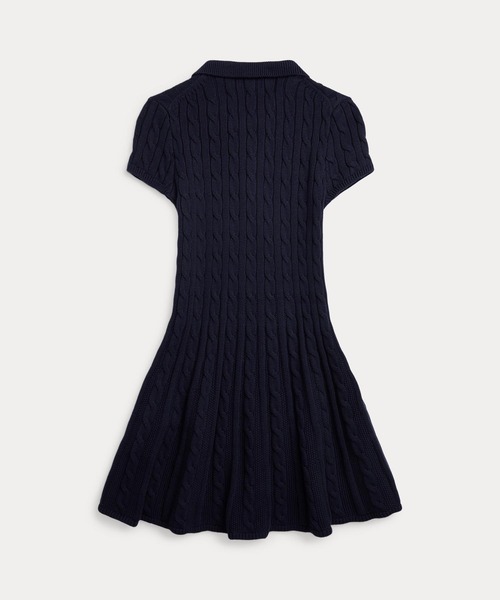 ケーブルニット コットン Polo セーター ドレス（ワンピース）｜POLO
