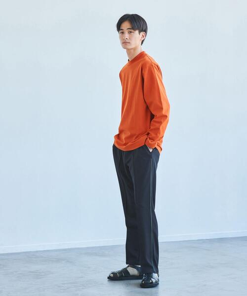 green label relaxing（グリーンレーベルリラクシング）の「STRC ポンチ トラックパンツ（その他パンツ・メンズ・ネイビー/モカ・S/M/L/XL）」の8枚目の写真