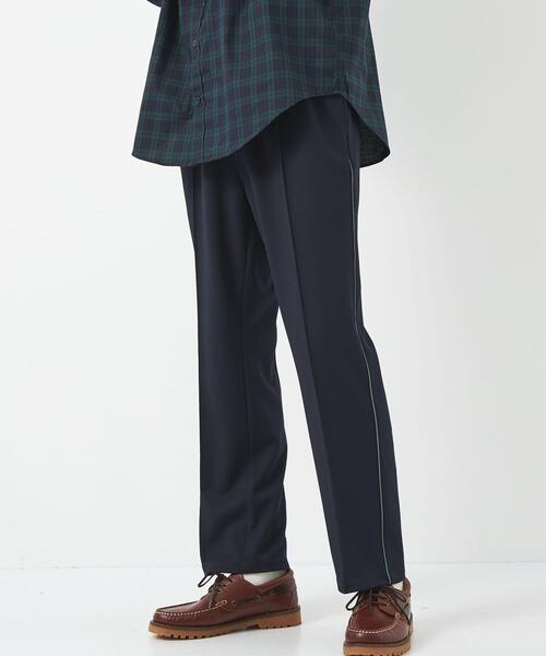 green label relaxing（グリーンレーベルリラクシング）の「STRC ポンチ トラックパンツ（その他パンツ・メンズ・ネイビー/モカ・S/M/L/XL）」の6枚目の写真