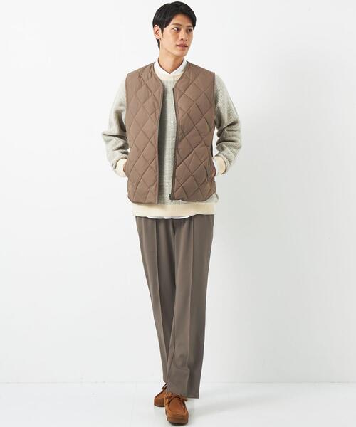 green label relaxing（グリーンレーベルリラクシング）の「STRC ポンチ トラックパンツ（その他パンツ・メンズ・ネイビー/モカ・S/M/L/XL）」の18枚目の写真