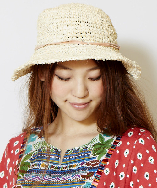 チャイハネ（チャイハネ）の「【チャイハネ】南国ベルトハット（ハット・レディース・イエロー/ブラウン/キナリ/オレンジ/ブルー・FREE）」の2枚目の写真