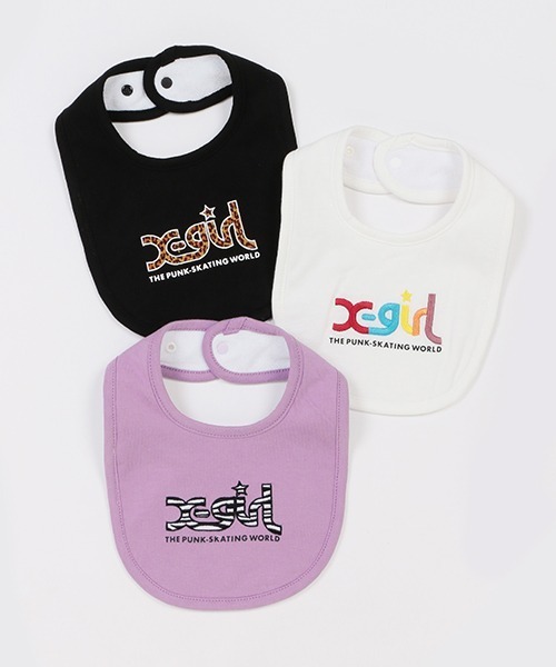 X-girl Stages（エックスガールステージス）の「ミルズロゴスタイ（その他ベビー用品・キッズ・ホワイト/ラベンダー/ブラック・FREE）」の9枚目の写真