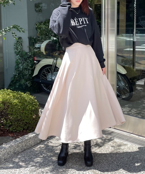 one way（ワンウェイ）の「バックレースアップフレアスカート（スカート・レディース・ブラック/ベージュ/ブラウン・FREE）」の19枚目の写真