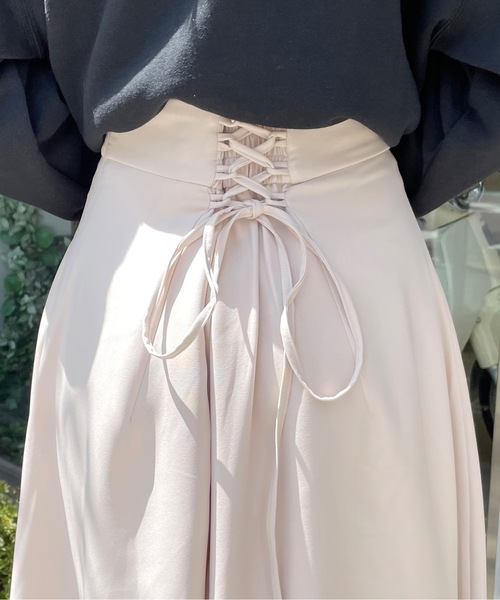 one way（ワンウェイ）の「バックレースアップフレアスカート（スカート・レディース・ブラック/ベージュ/ブラウン・FREE）」の15枚目の写真