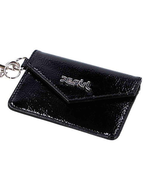 X-girl（エックスガール）の「FAUX PATENT LEATHER CARD CASE（カードケース・レディース・オレンジ/ライトグリーン/ブラック・ONE SIZE）」の5枚目の写真