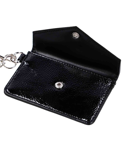 X-girl（エックスガール）の「FAUX PATENT LEATHER CARD CASE（カードケース・レディース・オレンジ/ライトグリーン/ブラック・ONE SIZE）」の6枚目の写真