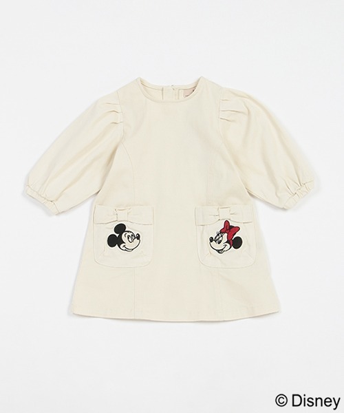 セール】【Disney】ミッキーミニーデニムOP（シャツワンピース