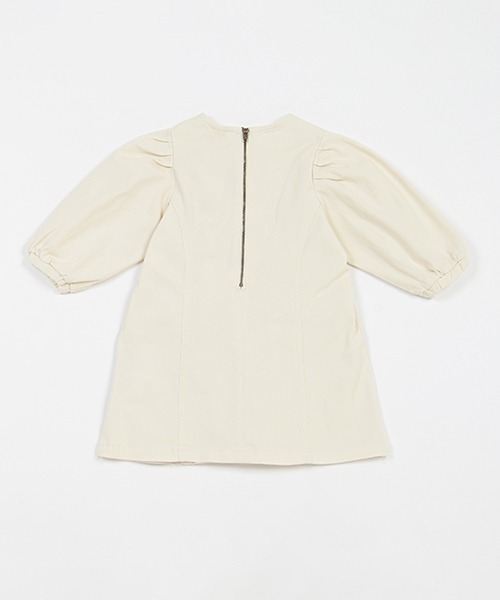 petit main（プティマイン）の「【Disney】ミッキーミニーデニムOP（シャツワンピース・キッズ・アイボリー/ネイビー・130cm/120cm/100cm/110cm/80ｃｍ/90cm）」の6枚目の写真