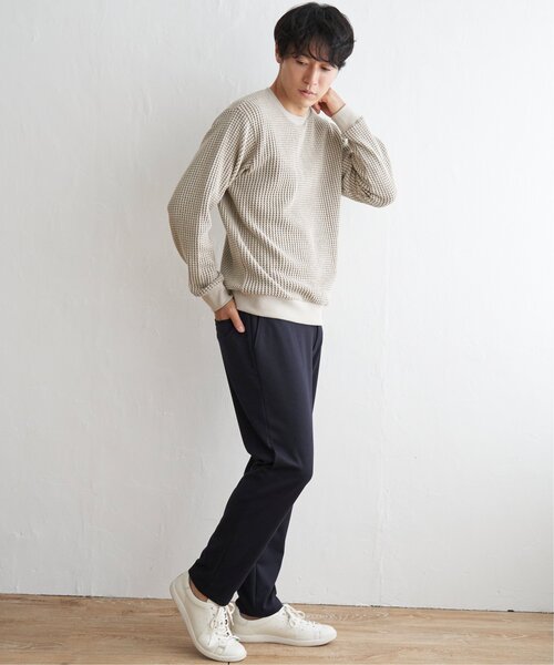 ikka（イッカ）の「ビッグワッフルクルーネックプルオーバー（スウェット・メンズ・グレー/ネイビー/ブラック/ベージュ・L/XL/M/S）」の7枚目の写真