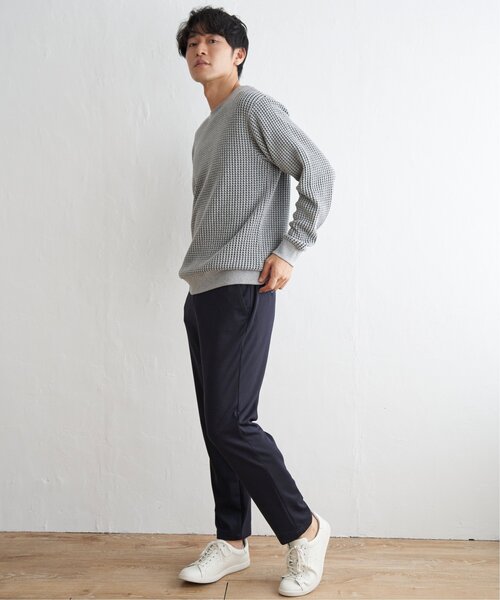 ikka（イッカ）の「ビッグワッフルクルーネックプルオーバー（スウェット・メンズ・グレー/ネイビー/ブラック/ベージュ・L/XL/M/S）」の9枚目の写真