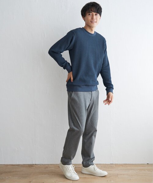 ikka（イッカ）の「ビッグワッフルクルーネックプルオーバー（スウェット・メンズ・グレー/ネイビー/ブラック/ベージュ・L/XL/M/S）」の13枚目の写真