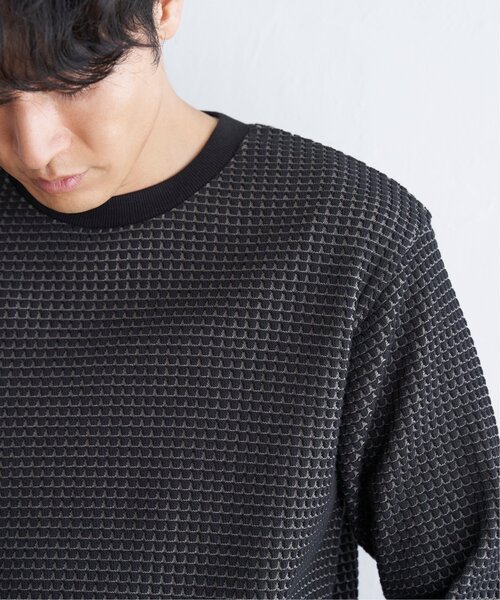 ikka（イッカ）の「ビッグワッフルクルーネックプルオーバー（スウェット・メンズ・グレー/ネイビー/ブラック/ベージュ・L/XL/M/S）」の17枚目の写真