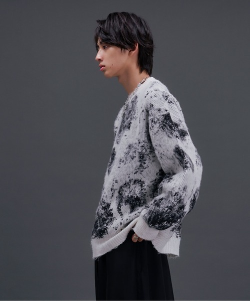 Ellno Loset(エルノロゼット)の「ニュアンスシャギーニット(ニット/セーター・メンズ・ブラック/ネイビー/オフホワイト・SMALL/MEDIUM/LARGE)」の6枚目の写真