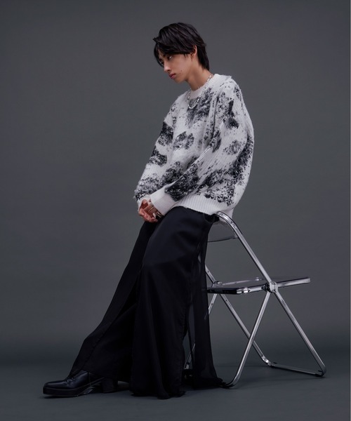 Ellno Loset(エルノロゼット)の「ニュアンスシャギーニット(ニット/セーター・メンズ・ブラック/ネイビー/オフホワイト・SMALL/MEDIUM/LARGE)」の12枚目の写真