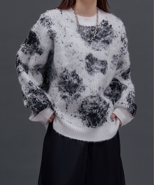Ellno Loset(エルノロゼット)の「ニュアンスシャギーニット(ニット/セーター・メンズ・ブラック/ネイビー/オフホワイト・SMALL/MEDIUM/LARGE)」の13枚目の写真