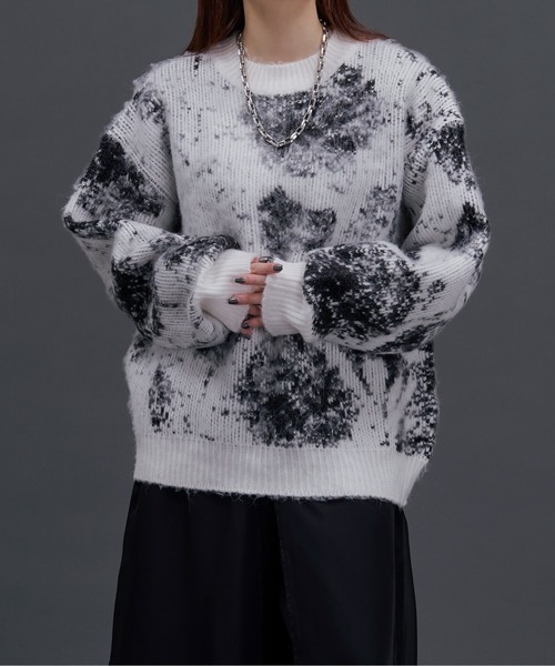 Ellno Loset(エルノロゼット)の「ニュアンスシャギーニット(ニット/セーター・メンズ・ブラック/ネイビー/オフホワイト・SMALL/MEDIUM/LARGE)」の14枚目の写真