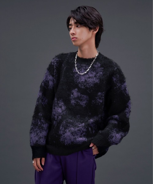 Ellno Loset(エルノロゼット)の「ニュアンスシャギーニット(ニット/セーター・メンズ・ブラック/ネイビー/オフホワイト・SMALL/MEDIUM/LARGE)」の18枚目の写真
