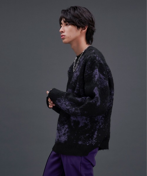 Ellno Loset(エルノロゼット)の「ニュアンスシャギーニット(ニット/セーター・メンズ・ブラック/ネイビー/オフホワイト・SMALL/MEDIUM/LARGE)」の20枚目の写真