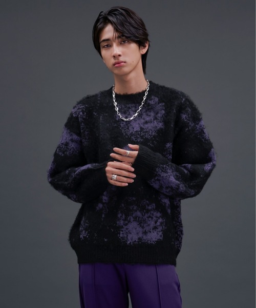 Ellno Loset(エルノロゼット)の「ニュアンスシャギーニット(ニット/セーター・メンズ・ブラック/ネイビー/オフホワイト・SMALL/MEDIUM/LARGE)」の21枚目の写真