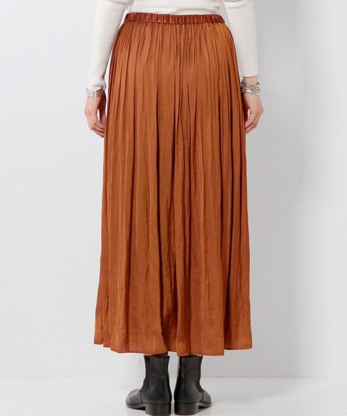 UNITED ARROWS（ユナイテッドアローズ）の「UWMF P サテン ロングスカート◆（スカート・レディース・ネイビー/ブラウン/ライトグレー・フリー）」の4枚目の写真