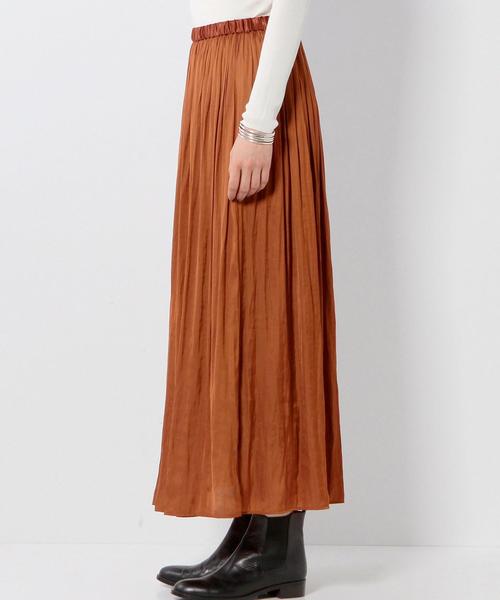 UNITED ARROWS（ユナイテッドアローズ）の「UWMF P サテン ロングスカート◆（スカート・レディース・ネイビー/ブラウン/ライトグレー・フリー）」の6枚目の写真