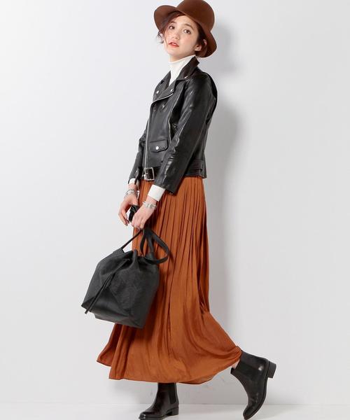 UNITED ARROWS（ユナイテッドアローズ）の「UWMF P サテン ロングスカート◆（スカート・レディース・ネイビー/ブラウン/ライトグレー・フリー）」の7枚目の写真