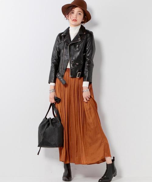 UNITED ARROWS（ユナイテッドアローズ）の「UWMF P サテン ロングスカート◆（スカート・レディース・ネイビー/ブラウン/ライトグレー・フリー）」の13枚目の写真