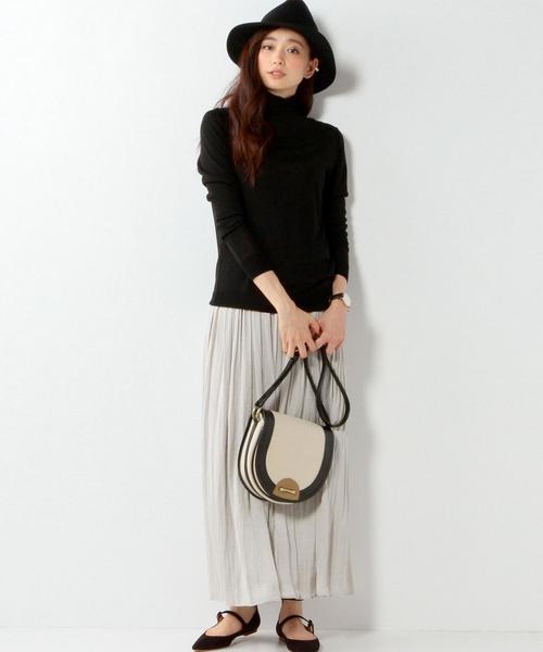 UNITED ARROWS（ユナイテッドアローズ）の「UWMF P サテン ロングスカート◆（スカート・レディース・ネイビー/ブラウン/ライトグレー・フリー）」の15枚目の写真