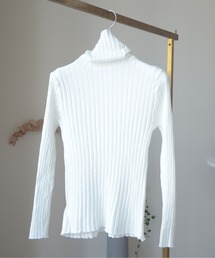 ibeul_ | ハイネックワイドリブベーシック長袖ニットトップス(ニット/セーター)