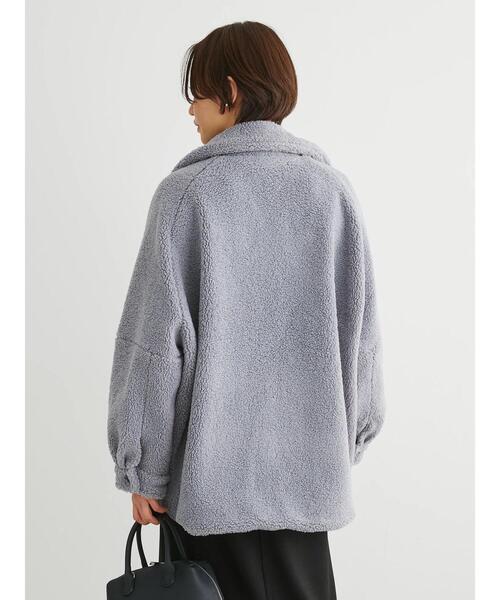 Green Parks(グリーンパークス)の「衿付きボアブルゾン(ブルゾン・レディース・チャコールグレー/アイボリー/ブルー・FREE)」の17枚目の写真