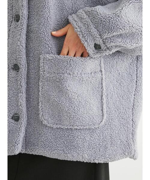 Green Parks(グリーンパークス)の「衿付きボアブルゾン(ブルゾン・レディース・チャコールグレー/アイボリー/ブルー・FREE)」の20枚目の写真