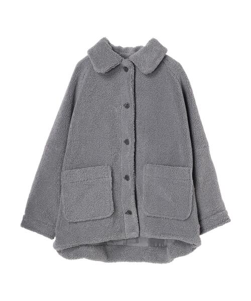 Green Parks(グリーンパークス)の「衿付きボアブルゾン(ブルゾン・レディース・チャコールグレー/アイボリー/ブルー・FREE)」の21枚目の写真