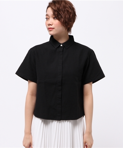 OUTLET（アウトレット）の「【CIAOPANIC TYPY】ハニカムヒヨクショートスリーブシャツ（シャツ/ブラウス・レディース・ホワイト/ブラック・SMALL/MEDIUM）」の3枚目の写真