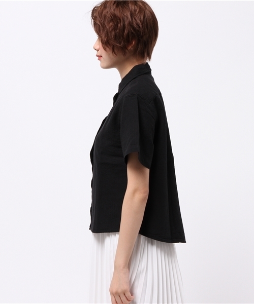 OUTLET（アウトレット）の「【CIAOPANIC TYPY】ハニカムヒヨクショートスリーブシャツ（シャツ/ブラウス・レディース・ホワイト/ブラック・SMALL/MEDIUM）」の4枚目の写真