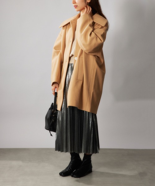 セール】【SETUP7】ビッグカラーバルマカーンコート ステンカラー