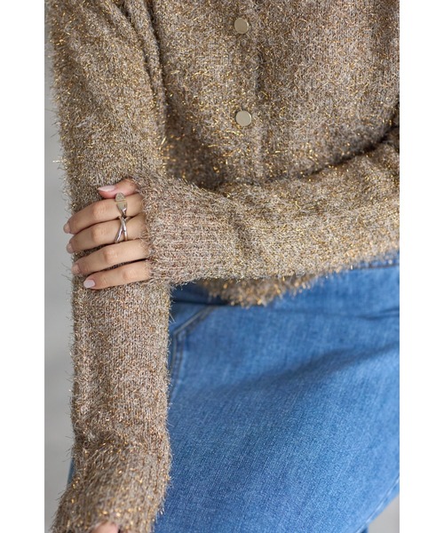 ラメフェザーカーディガン（カーディガン/ボレロ）｜&. NOSTALGIA（アンドドットノスタルジア）