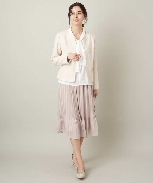 a.v.v(アーヴェヴェ)の「ラッフルボウタイブラウス(シャツ/ブラウス・レディース・ダークインディゴブルー/ホワイト・42/34/38/36/40)」の4枚目の写真