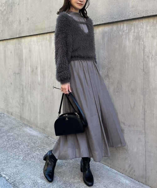 one after another NICE CLAUP(ワンアフターアナザーナイスクラップ)の「ハーフムーンミニショルダーバッグ(ショルダーバッグ・レディース・ブラック/アイボリー/レッド・FREE)」の22枚目の写真