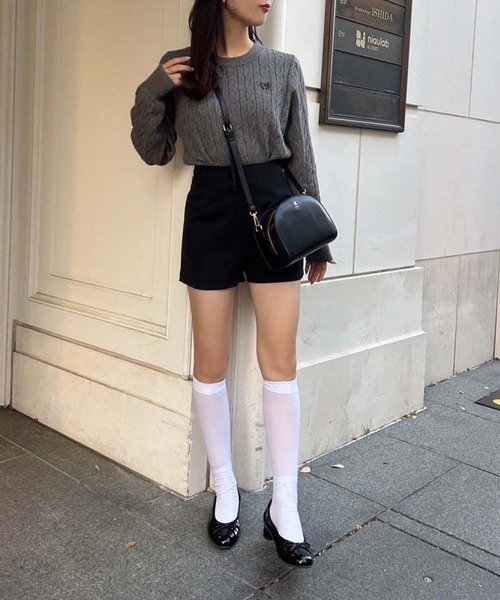 one after another NICE CLAUP(ワンアフターアナザーナイスクラップ)の「ハーフムーンミニショルダーバッグ(ショルダーバッグ・レディース・ブラック/アイボリー/レッド・FREE)」の8枚目の写真